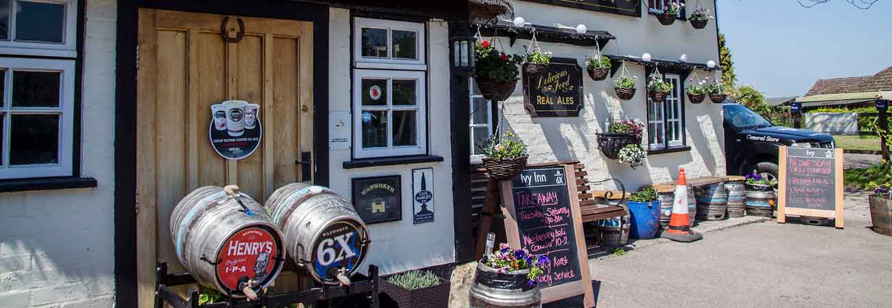 Ivy Inn real ale barrels