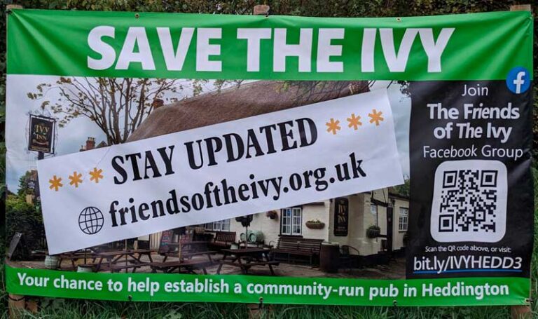 Save The Ivy campaign banner with 'Stay Updated' messaging