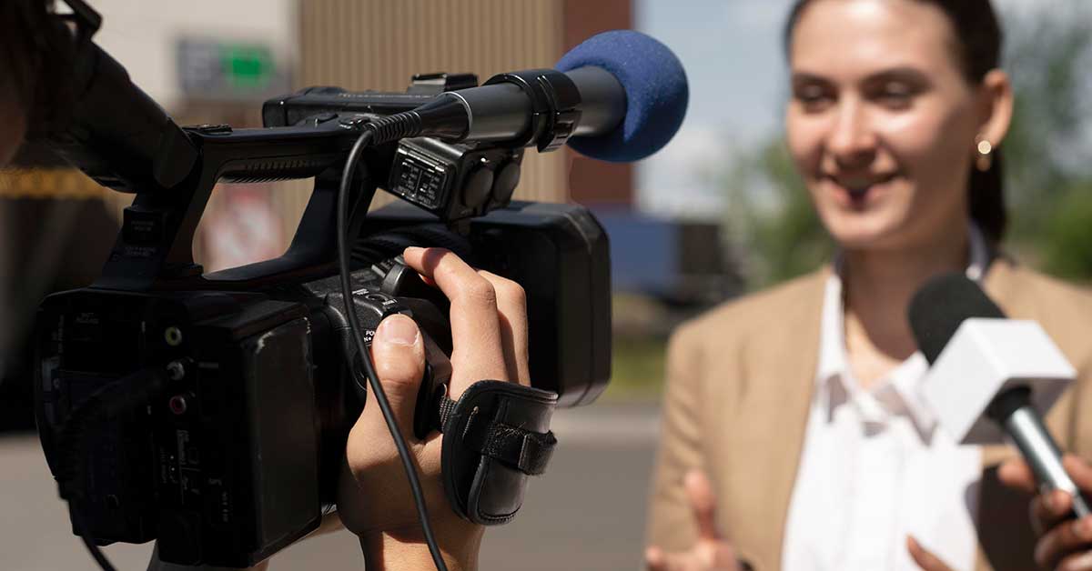 ITV News filming at The Ivy in Heddington