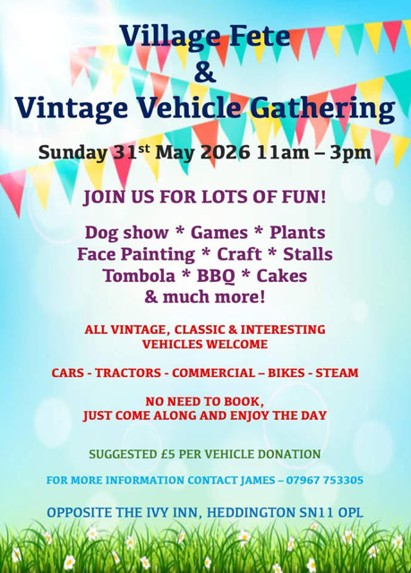 Heddington Village Fete and Vintage Vehicle Gathering